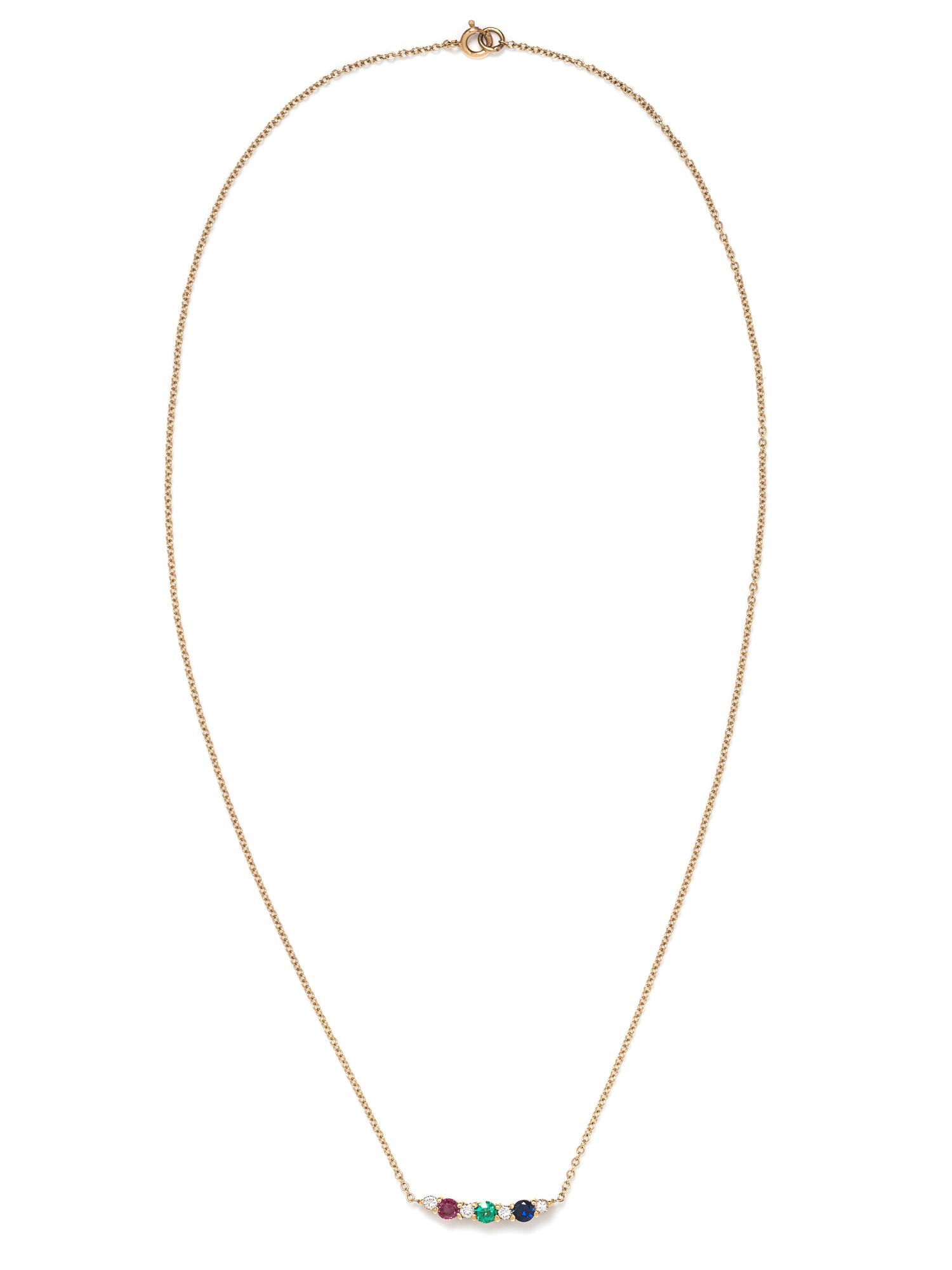 GEMSTONE AND DIAMOND NECKLACE