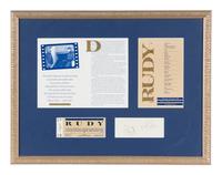 A "Rudy" Notre Dame Premiere Invitation Display,