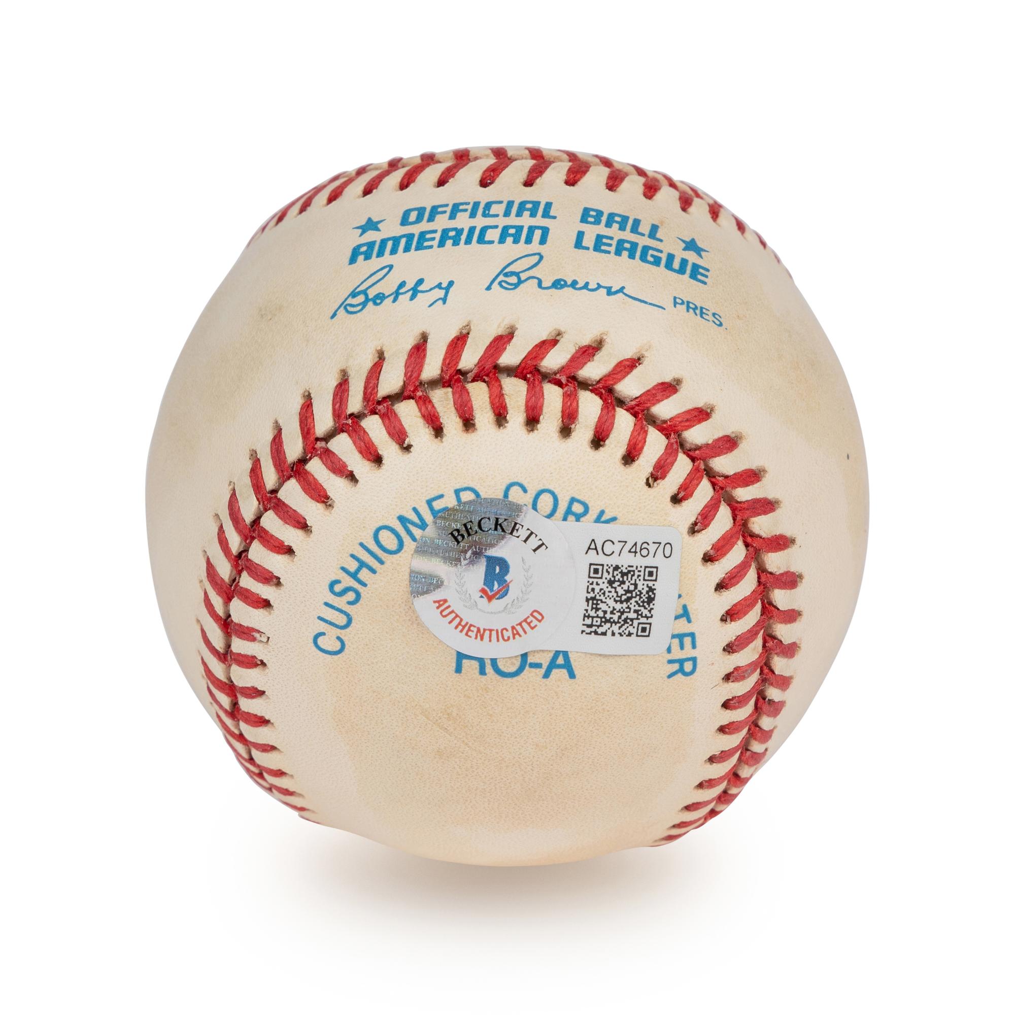 A Mickey Mantle Single Signed Autograph Baseball (Beckett Authentication Services Letter)