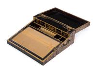 An Anglo-Colonial Chinoiserie Lacquered Lap Desk