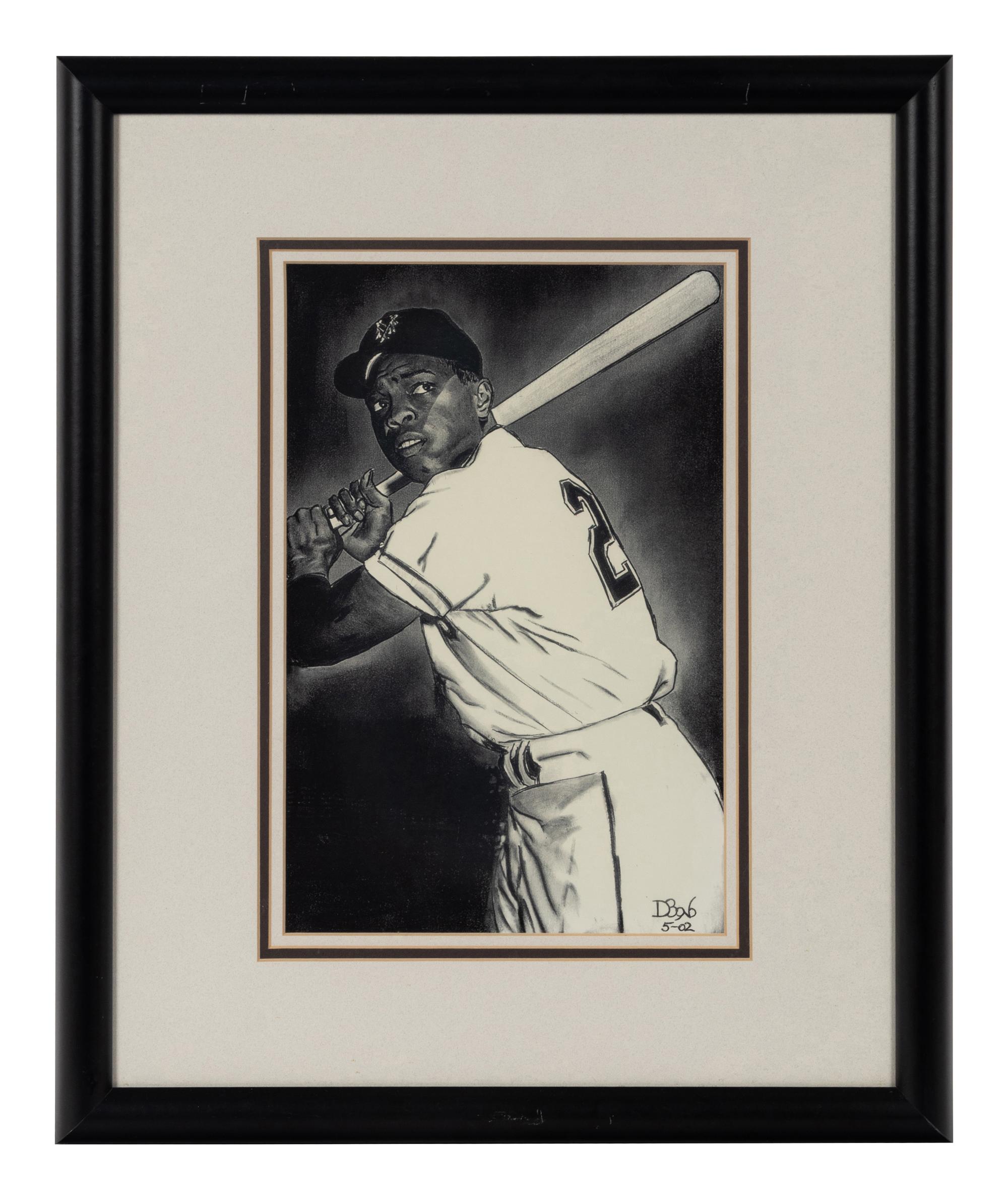 A Group of Seven Artworks Depicting Baseball Players Formerly Displayed at Mike Ditka’s Restaurant