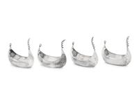 A Set of Four Victorian Silver Salt Cellars