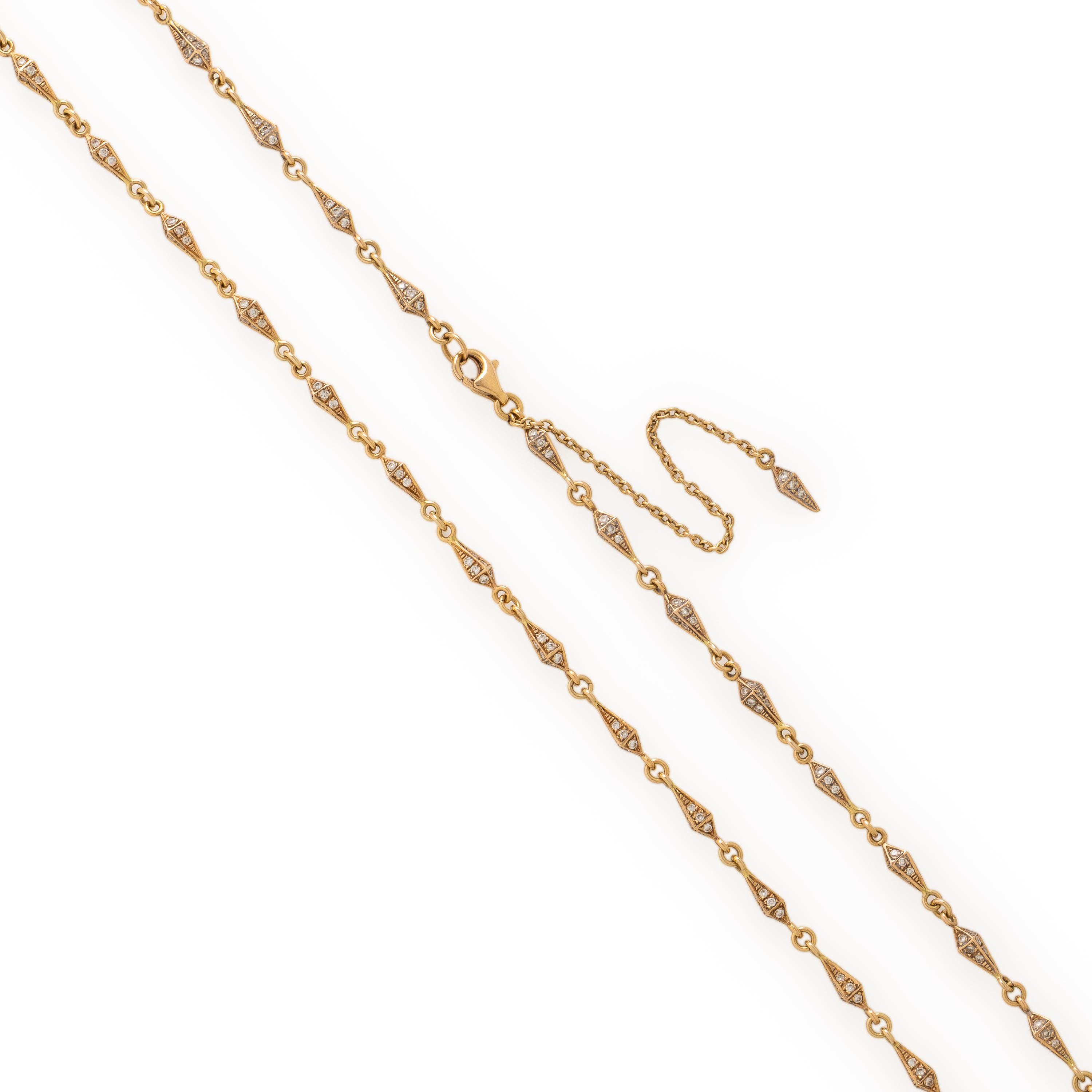 Karma El Khalil, Rose Gold and Diamond Necklace
