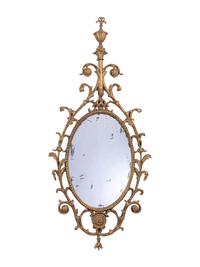 A George III-Style Carved Giltwood Mirror
