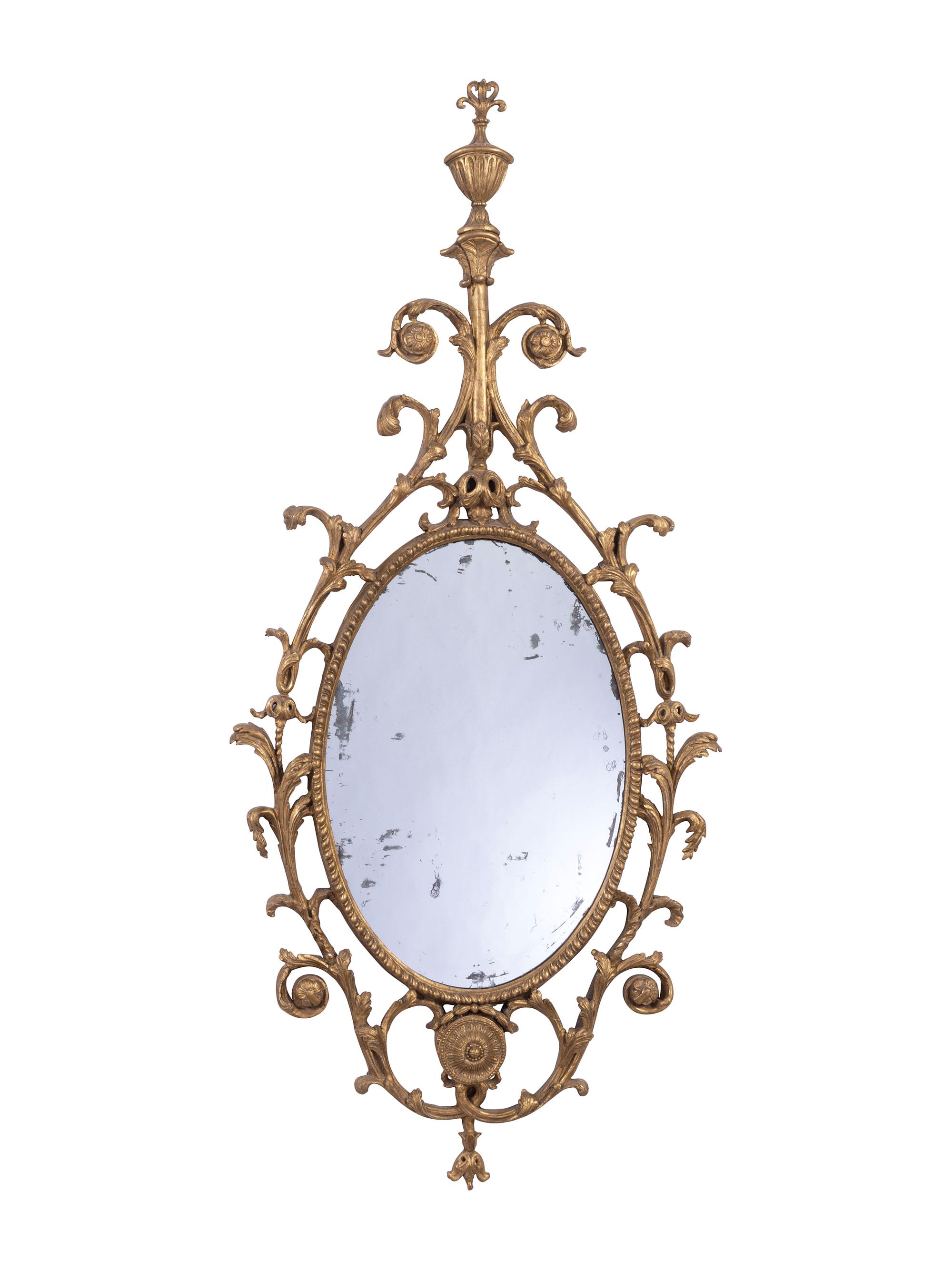 A George III-Style Carved Giltwood Mirror