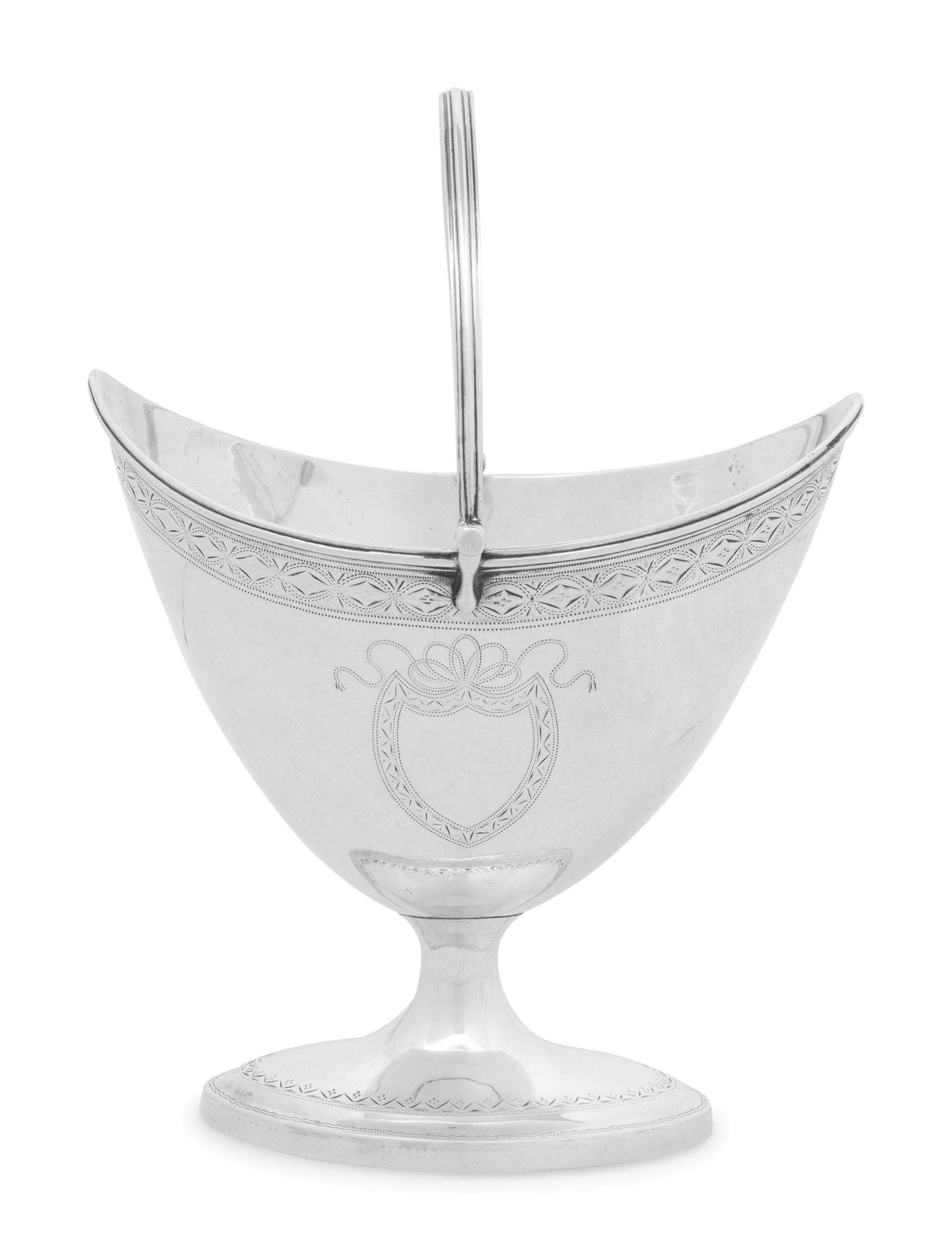 A Scottish George III Silver Sugar Basket