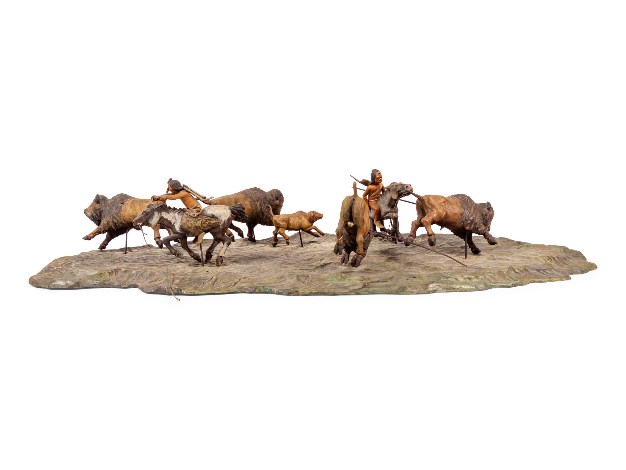 Wood Carved Plains Dioramas