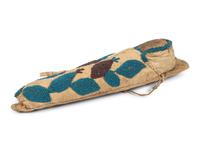 Umatilla Beaded Hide Toy Cradle, with Doll