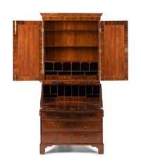 A George II/III Walnut Bureau Cabinet