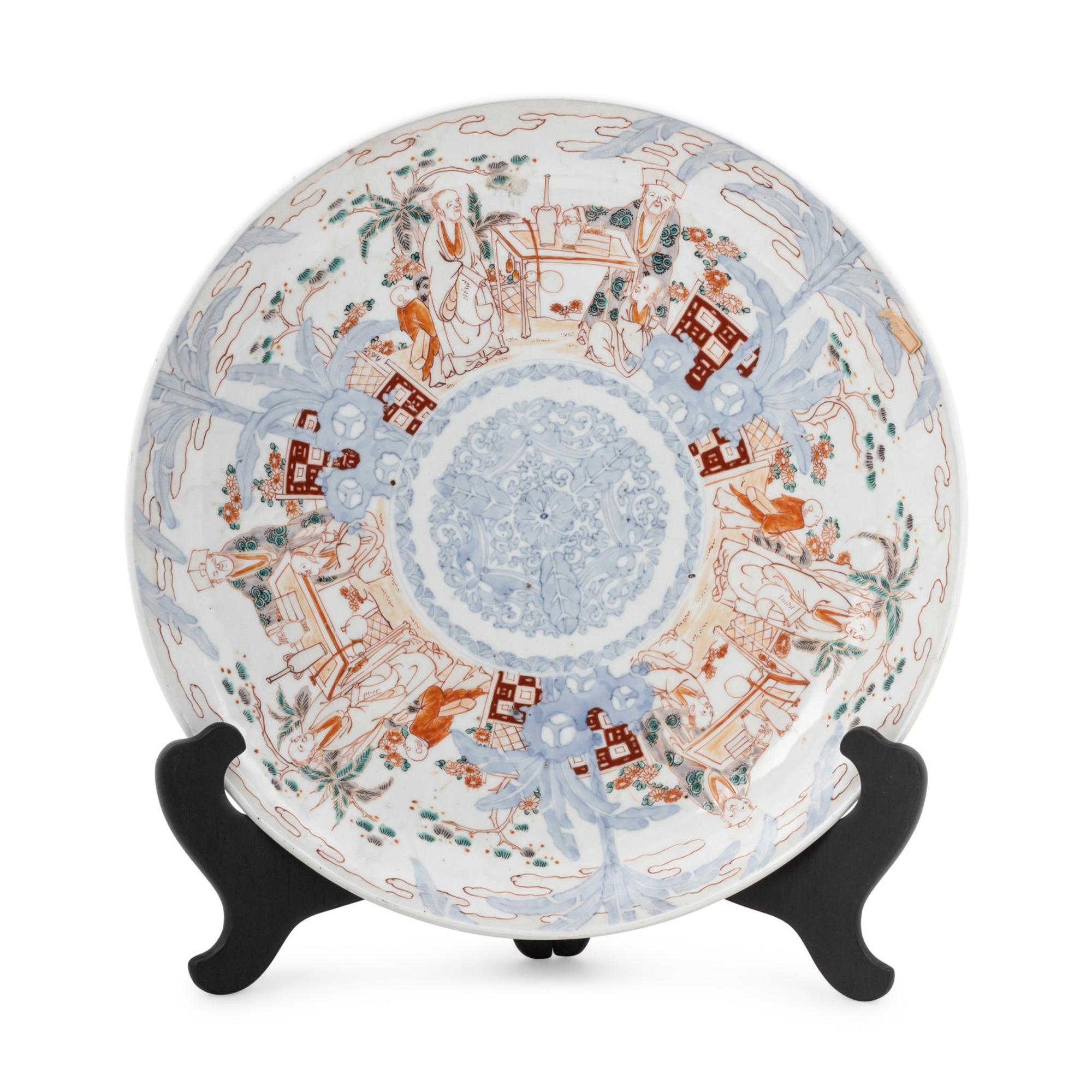 39 Japanese Imari and Kutani Porcelain Bowls, Plates, and Chargers