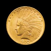 A 1910 Indian Head $10 Gold Coin