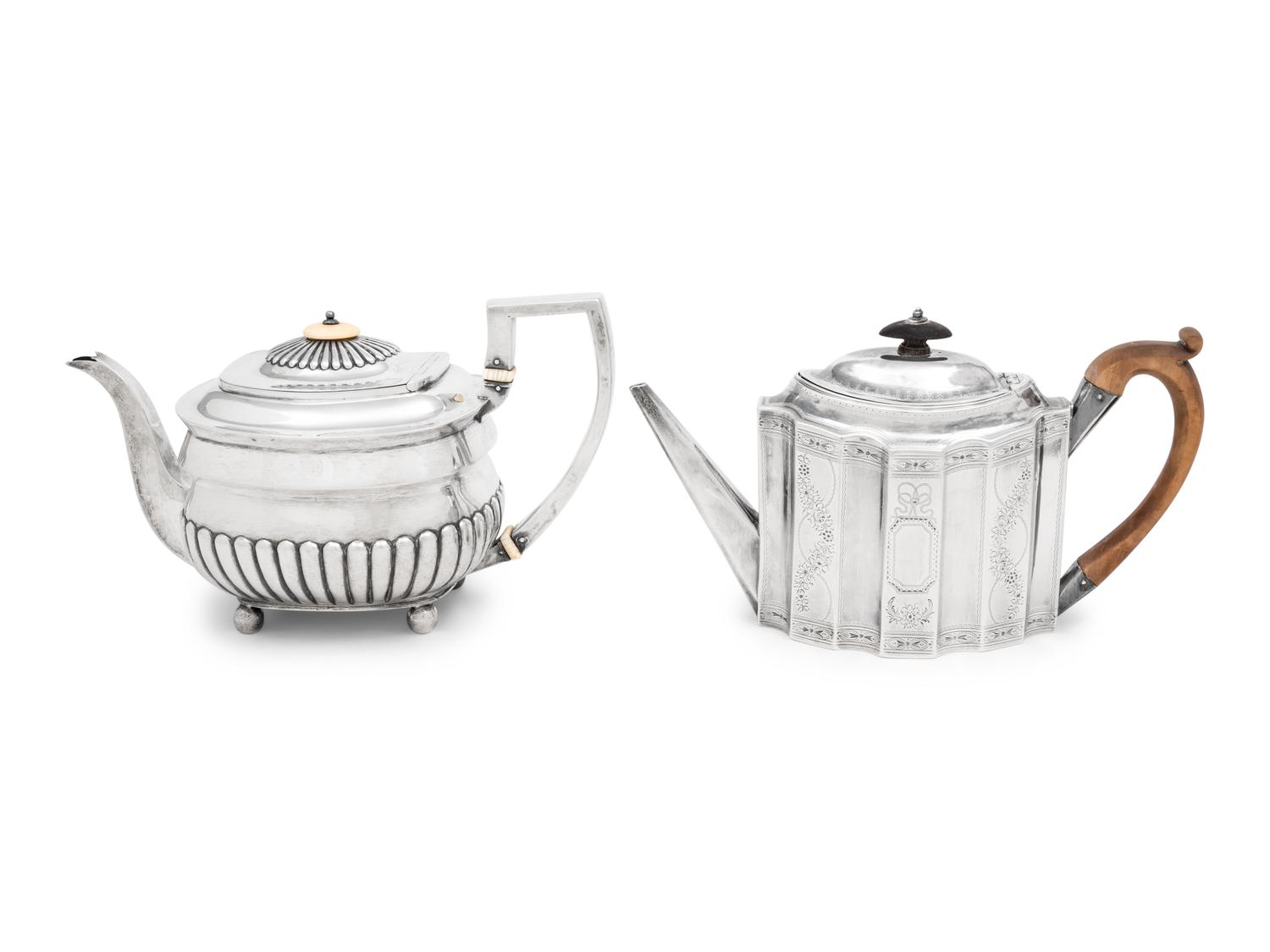 Two George III Silver Teapots