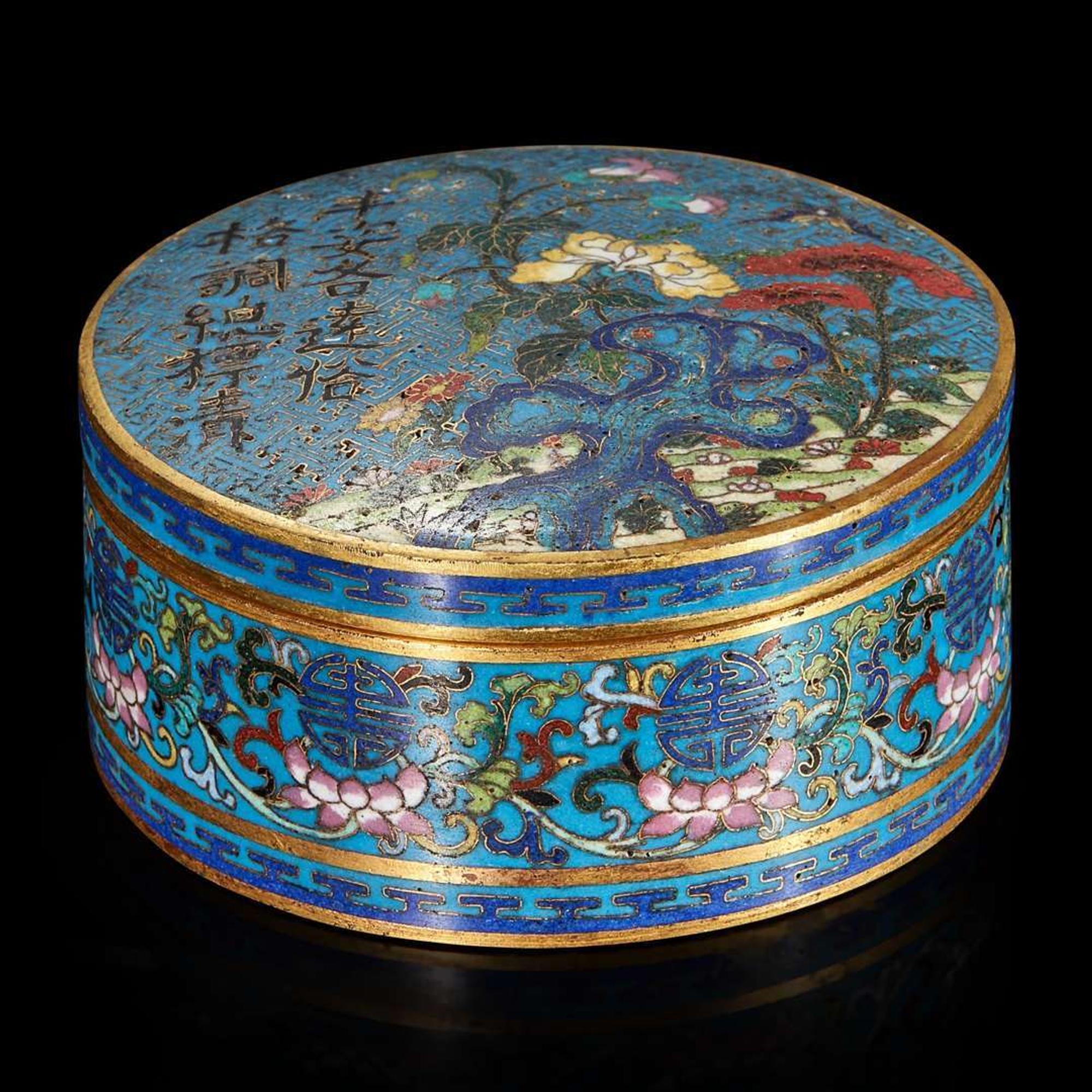 Two Chinese cloisonne boxes