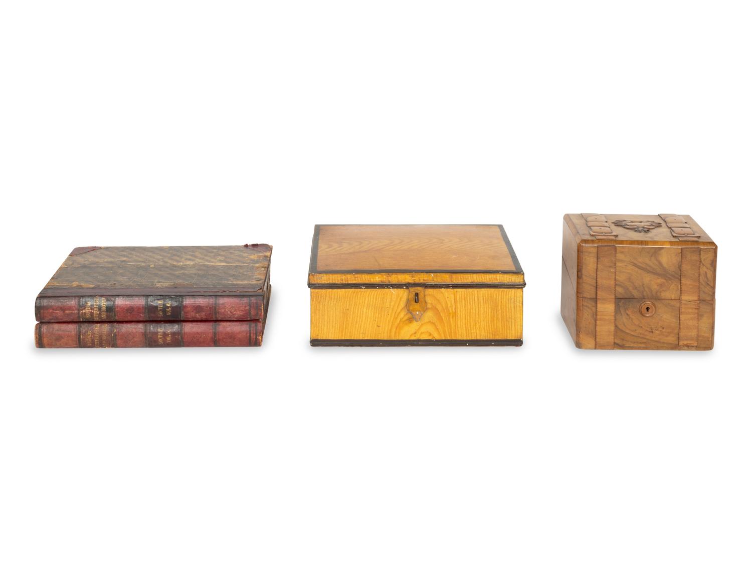 A Collection of Jewelry Boxes and Table Caskets