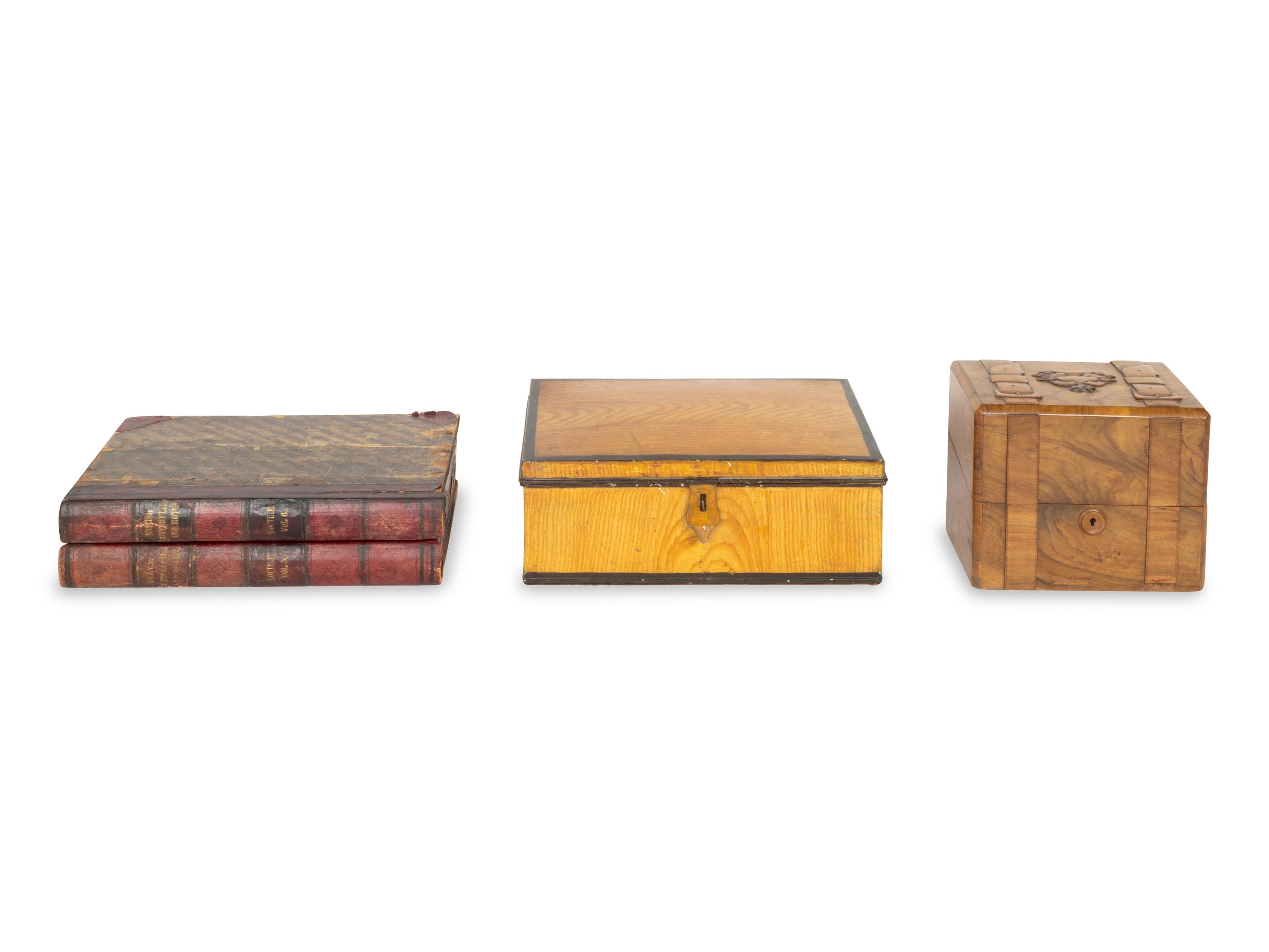 A Collection of Jewelry Boxes and Table Caskets