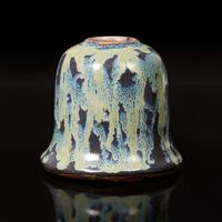 A Chinese flambé-glazed bell-form water coupe 窯變釉水洗