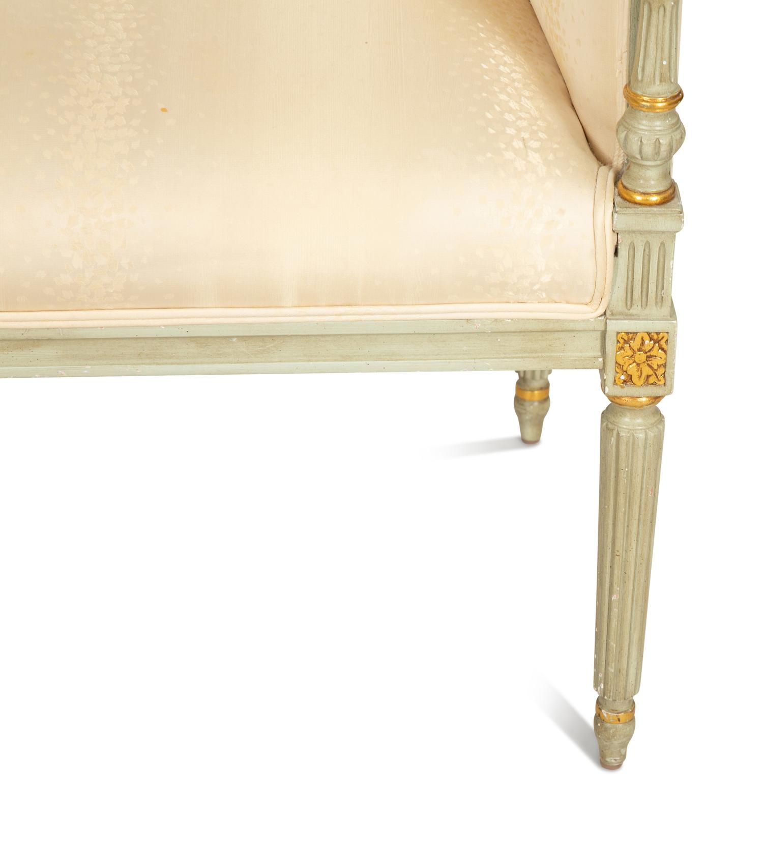 A Louis XVI Style Painted Window Seat