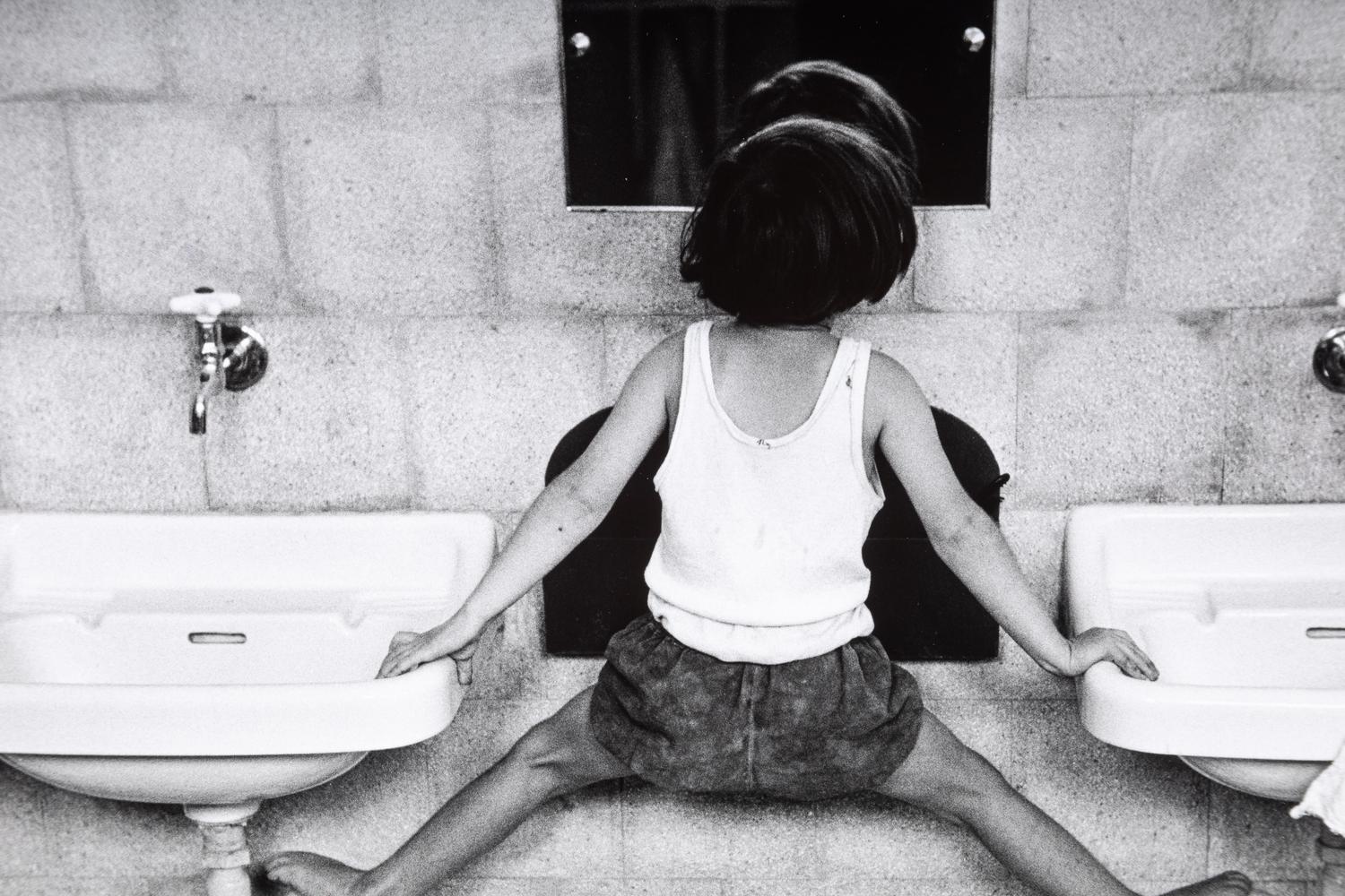 Ruth Orkin (1921-1985) Tirza on Sinks, Tel Aviv, Israel, 1951