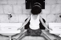 Ruth Orkin (1921-1985) Tirza on Sinks, Tel Aviv, Israel, 1951