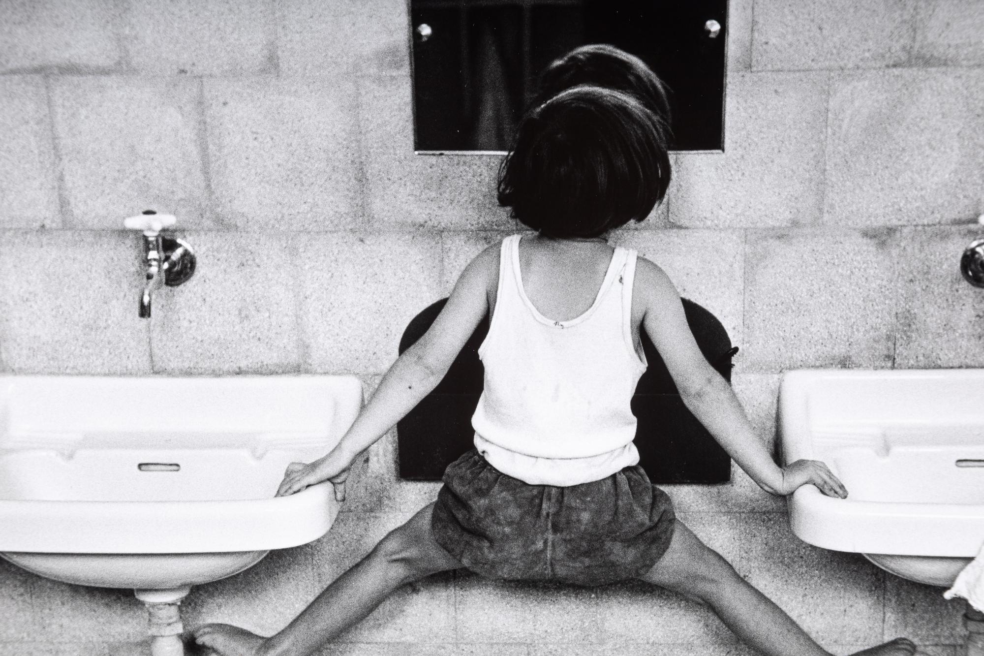 Ruth Orkin (1921-1985) Tirza on Sinks, Tel Aviv, Israel, 1951