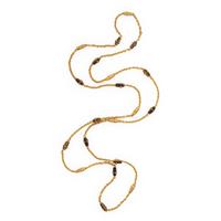 Mish, Yellow Gold, Tiger's Eye Quartz, and Diamond Necklace