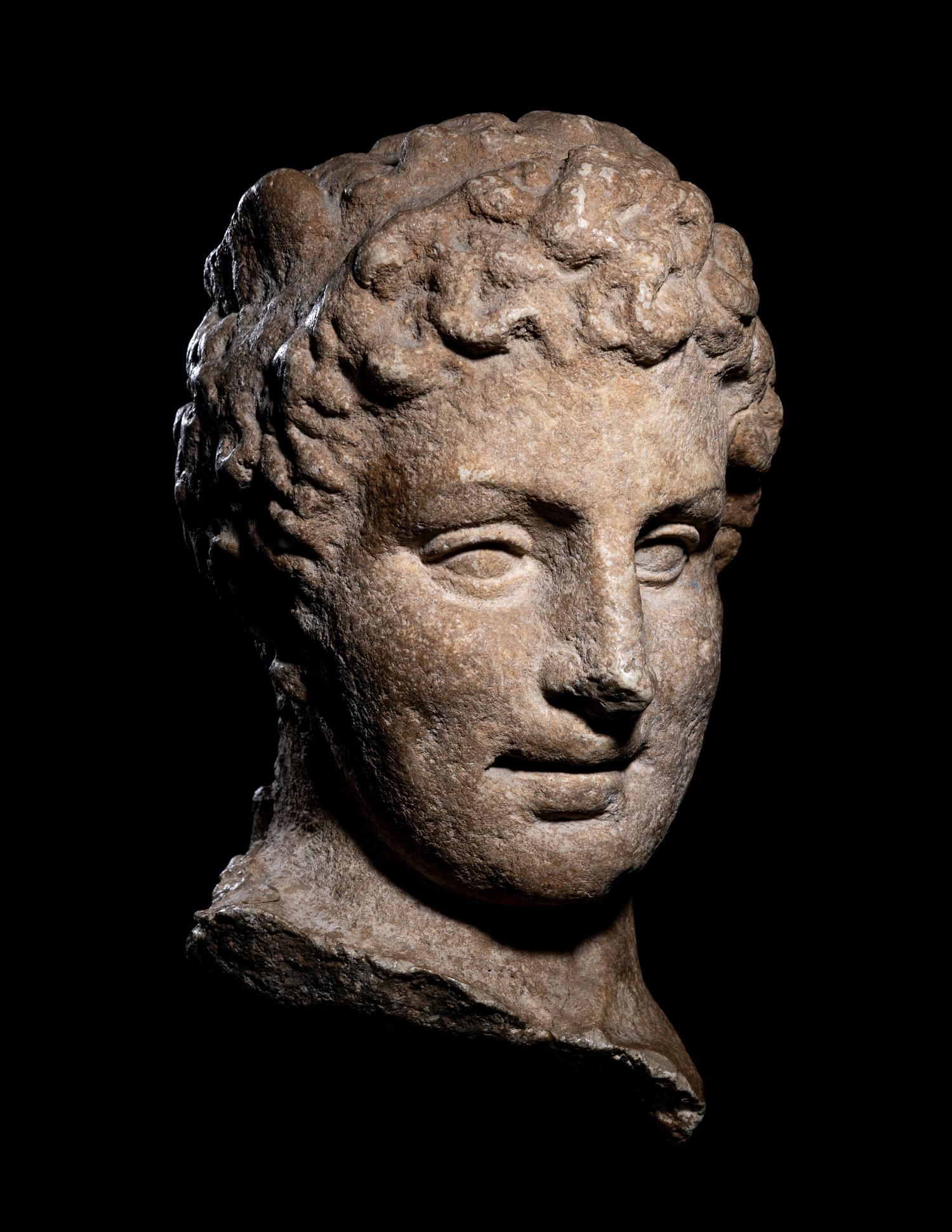 A Roman Marble Head of Hermes