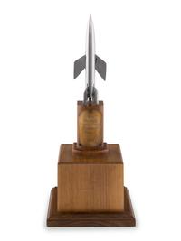 [HUGO AWARDS]. Award given to Forrest J. Ackerman by Isaac Asimov at the 11th WorldCon. 1953