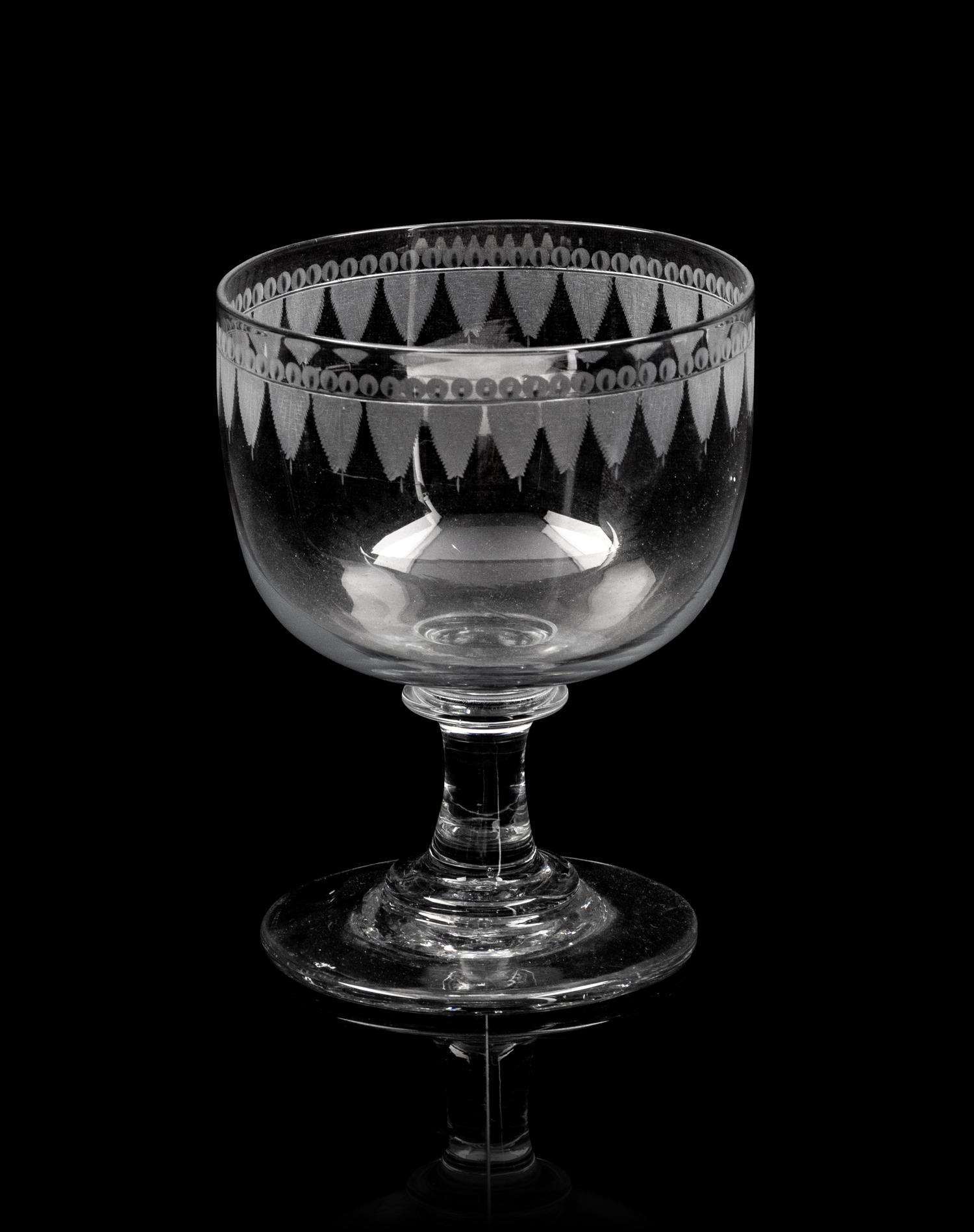 An English Cut Glass Stemware Service