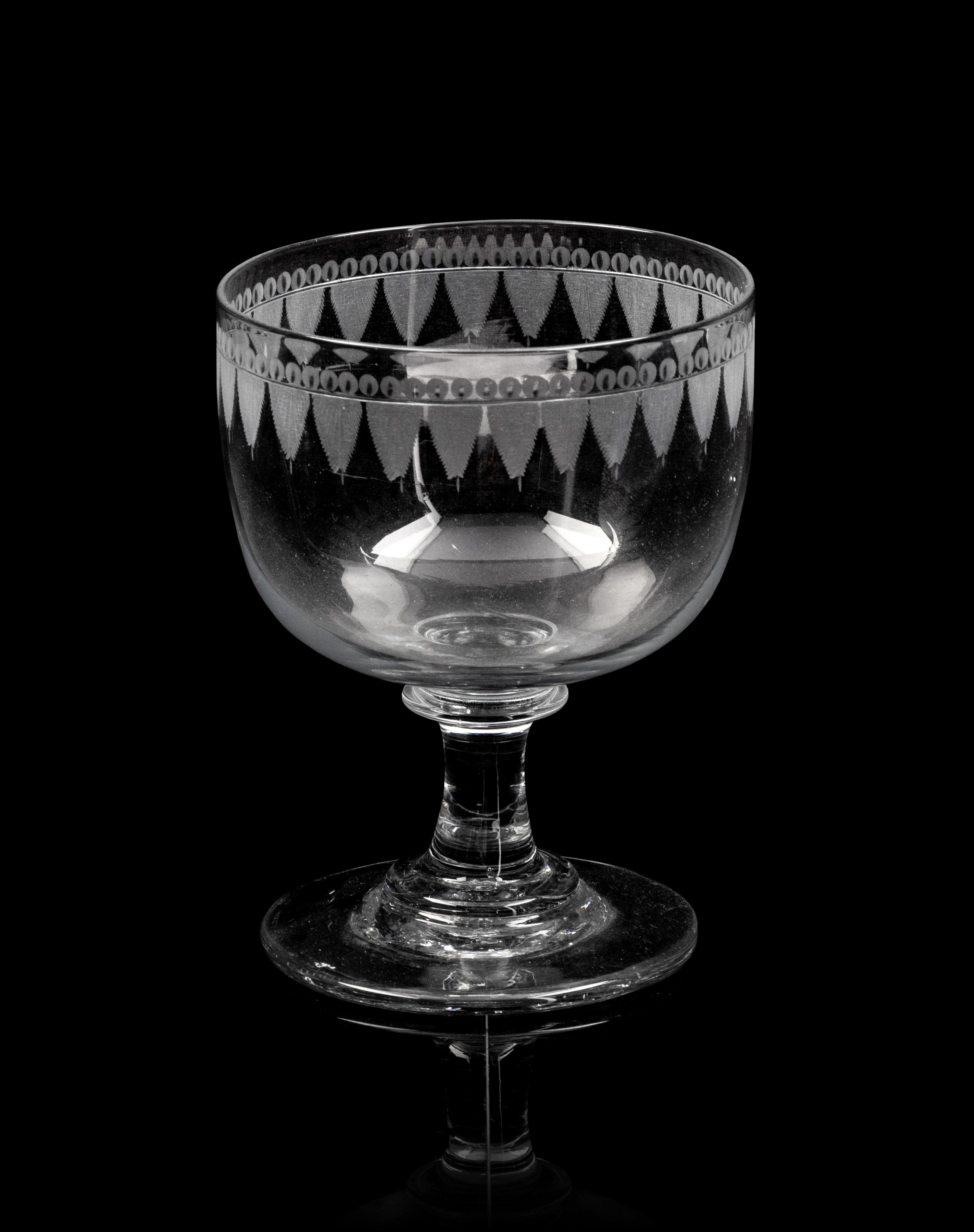 An English Cut Glass Stemware Service