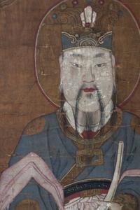 A Daoist Water and Land Ritual Painting Floor Screen