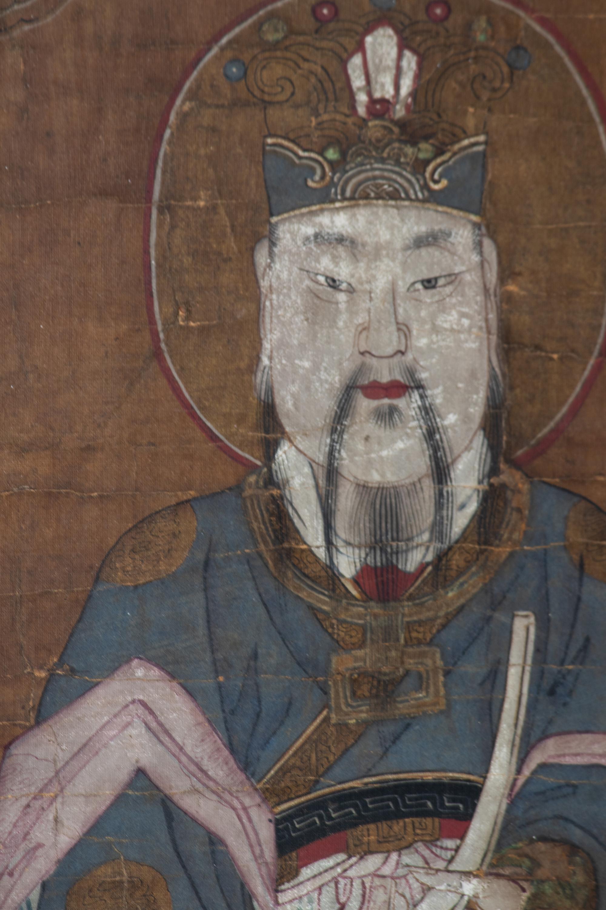 A Daoist Water and Land Ritual Painting Floor Screen