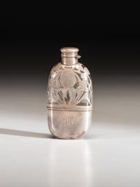 Sterling Silver Overlay Flask