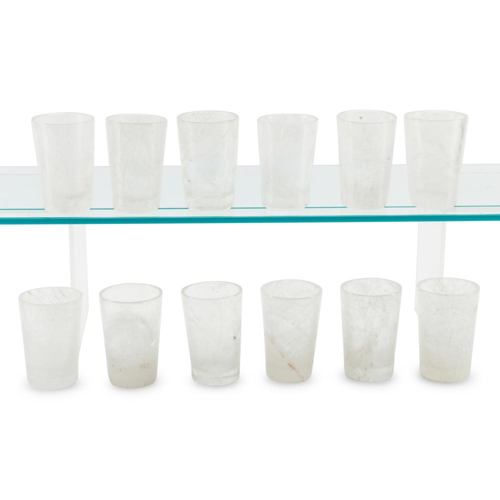 A Set of Twelve Carved Rock Crystal Tumblers