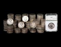A Large Collection of Pre-1965 50c Coins