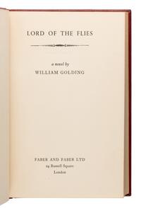 Golding, William (1911-1993). Lord of the Flies . London: Faber & Faber Ltd., 1954.