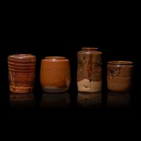 A Group of Four Assorted Japanese Stoneware Tea Caddies, Chaire , 19th to 20th Century