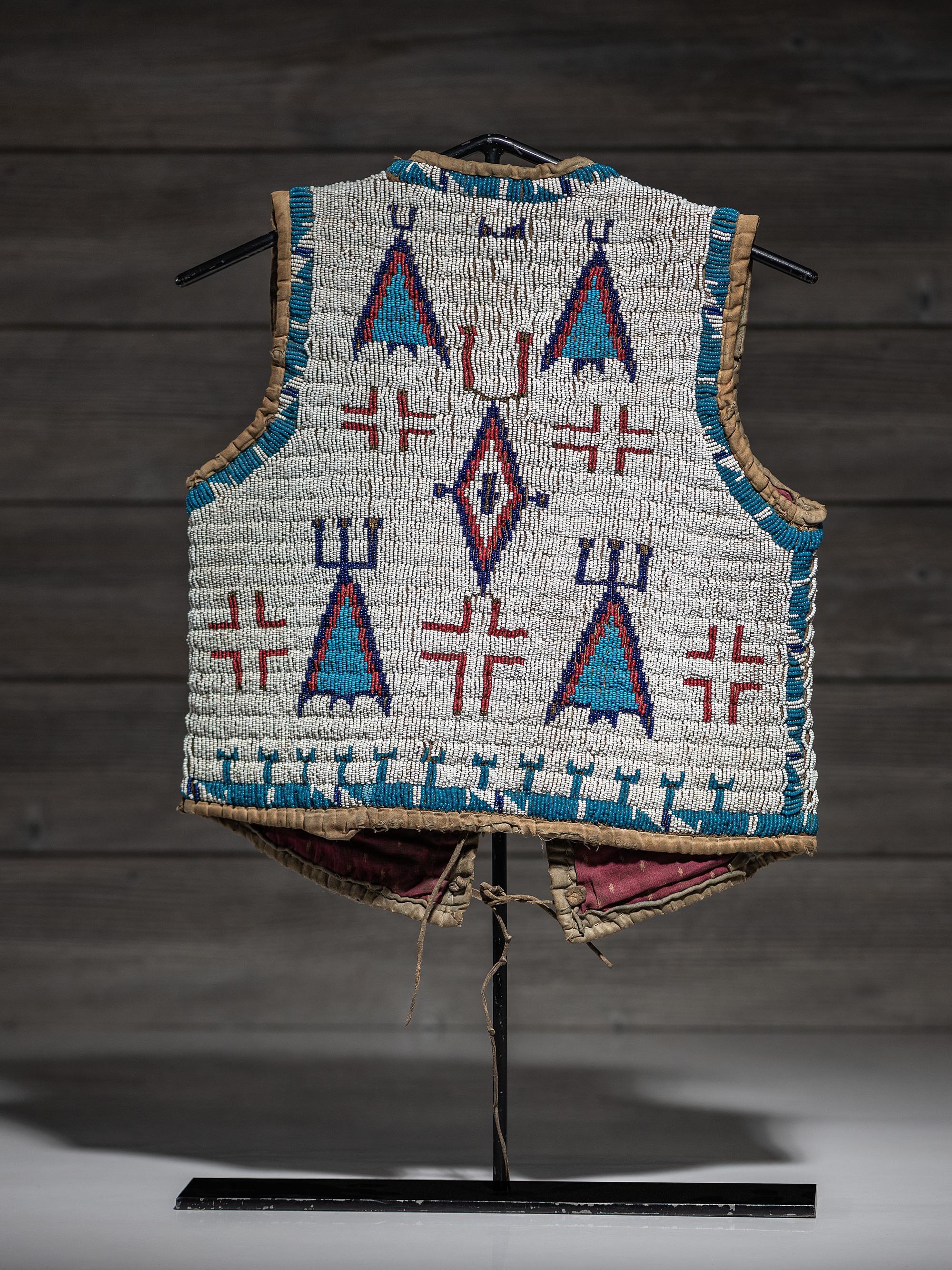 Sioux Child's Beaded Hide Vest