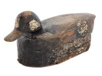 A Painted Wood Duck Decoy