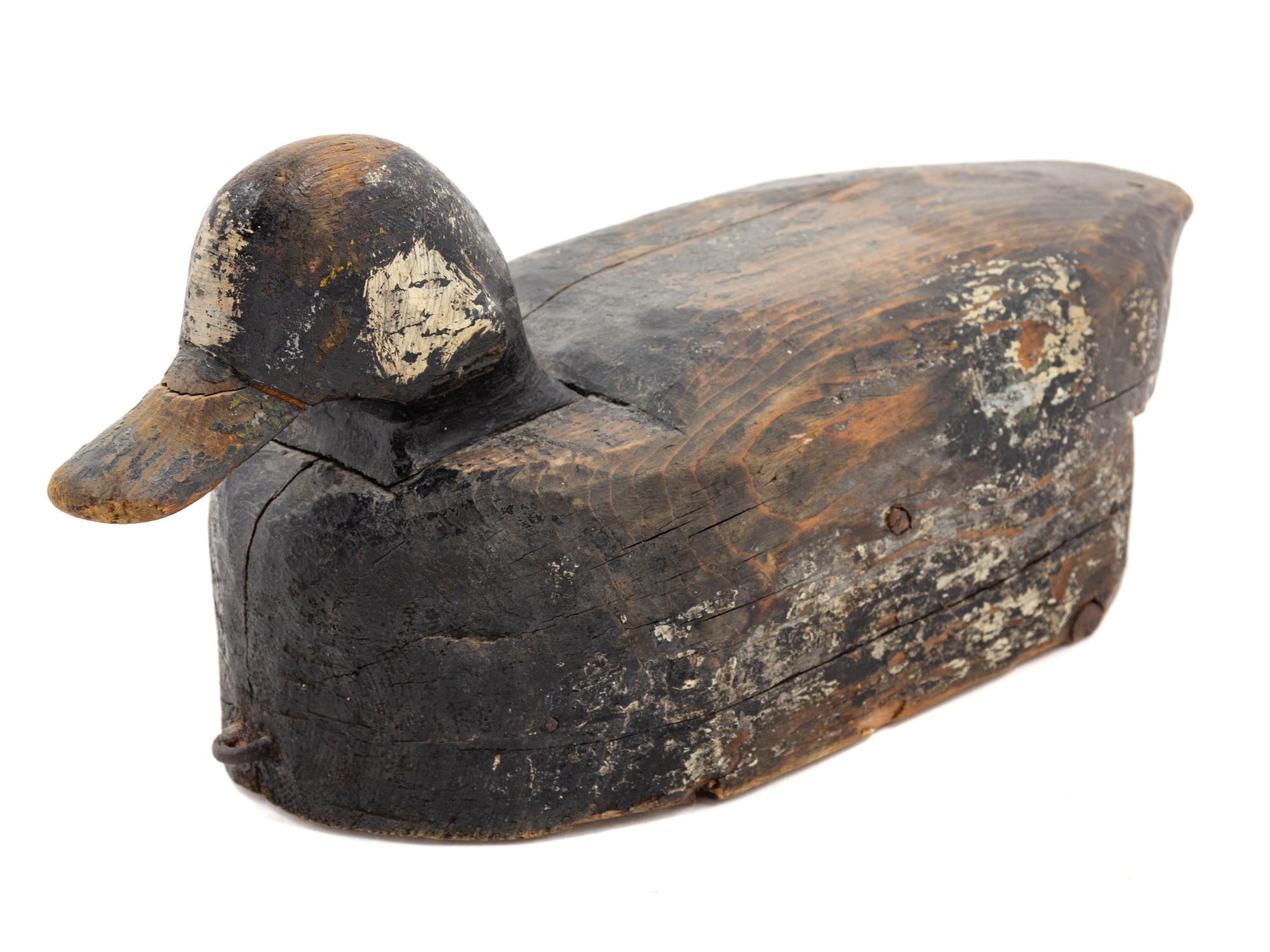 A Painted Wood Duck Decoy