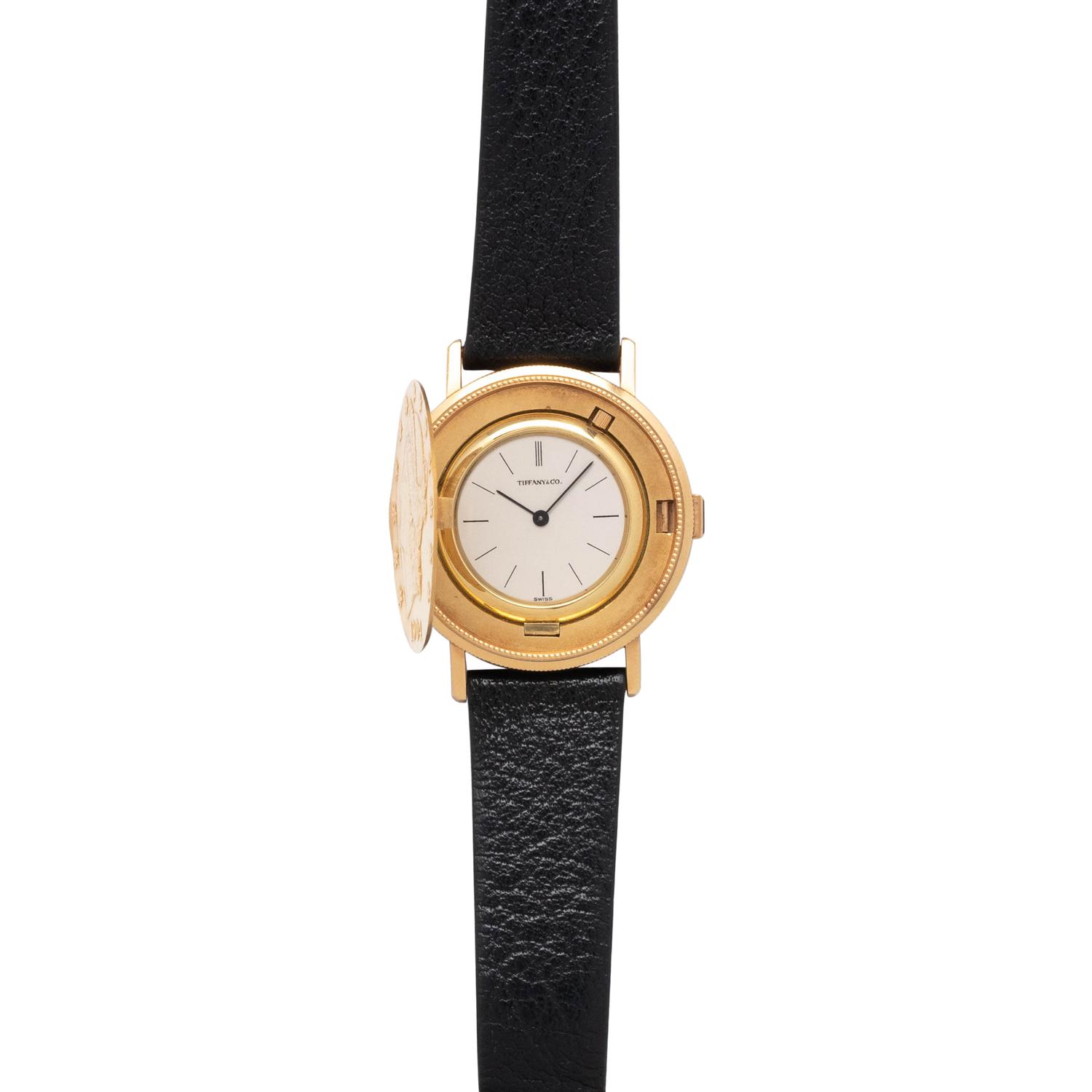 CHOPARD, TIFFANY & CO., 18K YELLOW GOLD COIN SURPRISE WRISTWATCH