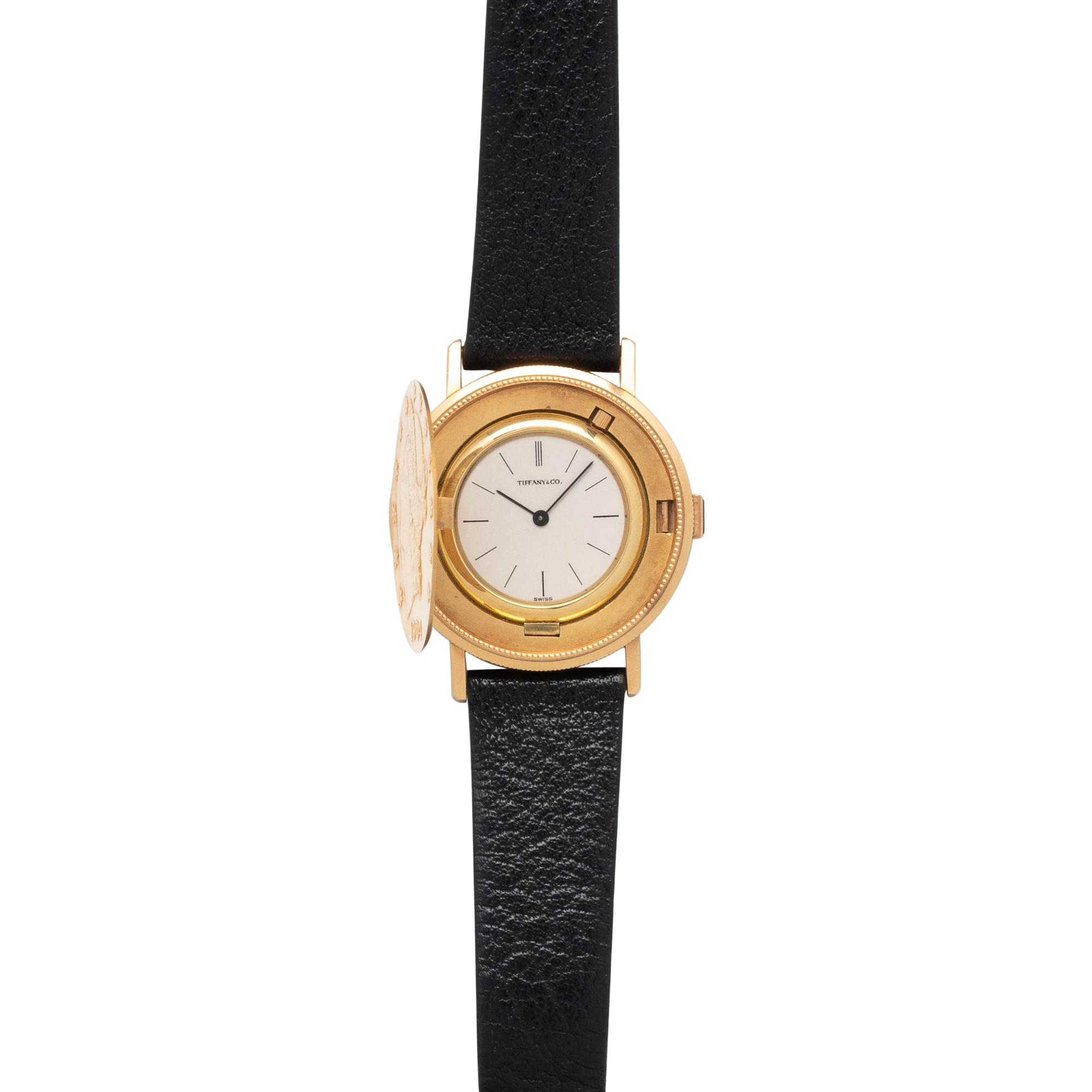 CHOPARD, TIFFANY & CO., 18K YELLOW GOLD COIN SURPRISE WRISTWATCH