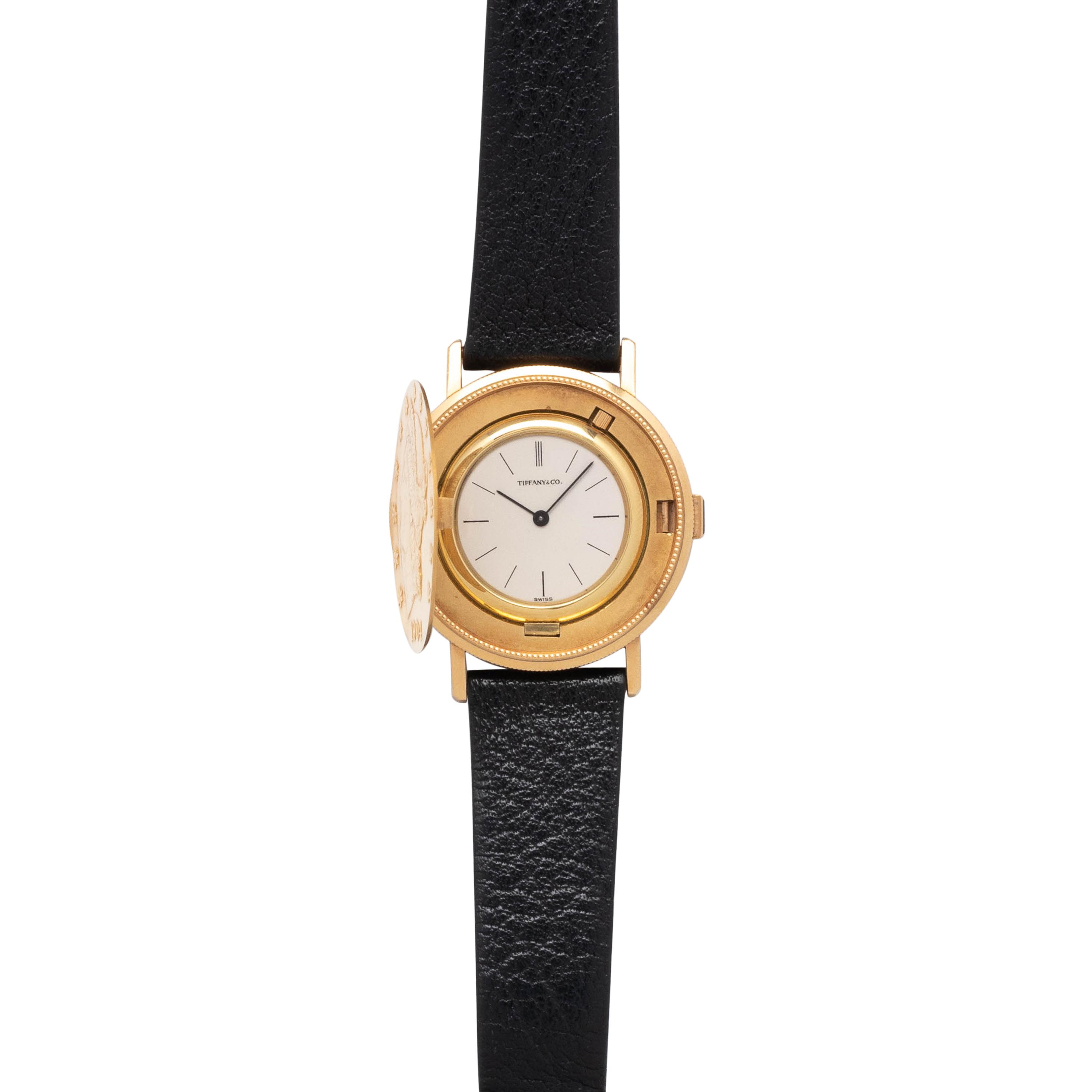 CHOPARD, TIFFANY & CO., 18K YELLOW GOLD COIN SURPRISE WRISTWATCH