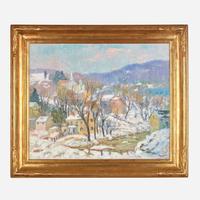 Fern Isabel Coppedge (American, 1883–1951) Snowy Country Side (Lambertville in Winter)