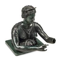 A Patinated Bronze Bust of a Woman