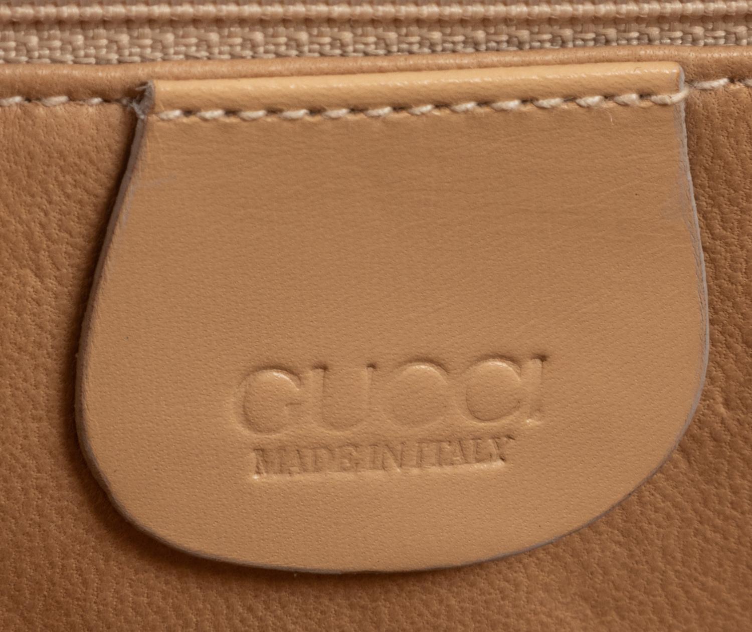 Gucci Taupe Pink Lizard Front Lock Handbag