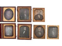 [EARLY PHOTOGRAPHY]. 27 sixth plate daguerreotypes of middle aged or elderly men.