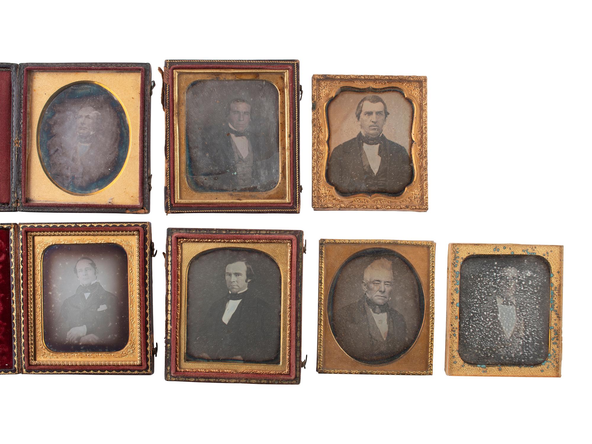 [EARLY PHOTOGRAPHY]. 27 sixth plate daguerreotypes of middle aged or elderly men.