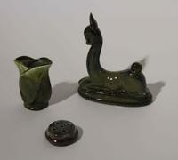 A Group of Five Haeger Pottery Articles Height of tallest 11 1/2 inches.