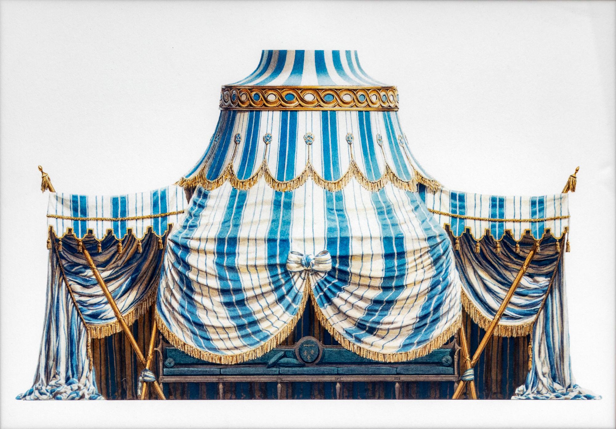 A Group of Gilt Framed Color Reproductions of Dams & Zega's Watercolors Chinoiseries — 20TH CENTURY