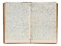 [EARLY PHOTOGRAPHY]. Manuscript diary of an itinerant portraiture artist, phrenology enthusiast, and daguerreotype experimentalist, documenting his daily endeavors in New York City and Albany. 1840.